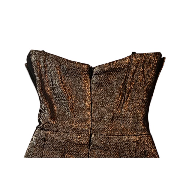 Rafael Cennamo Couture Strapless Iridescent Gray Bustier Dress S - Picture 5 of 11